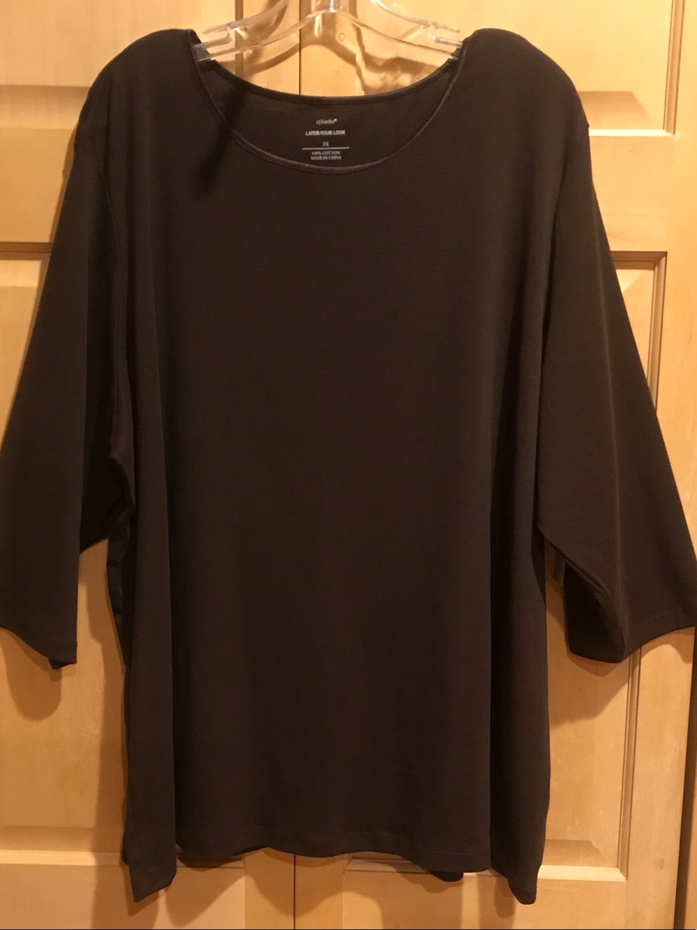 CJ Banks Brown Short-Sleeve Crewneck Top